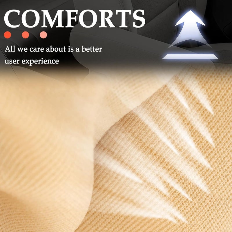 Figpade 2PCS Arm Rest Cover for Car with Side Pocket,All Seasons Car Armrest Cover Car Organizer Protects Armrest and Car Decorations,Universal Car Accessories Interior Armrest Cover for Car (Beige) - Image 4